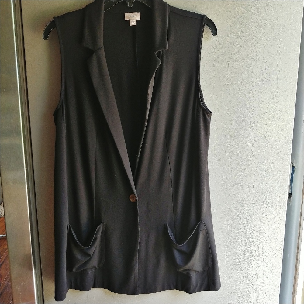 5/$35 J. Jill black sleeveless tunic Small